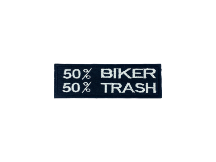 50% Biker 50% Trash - Patch  Mærke - Billede 6