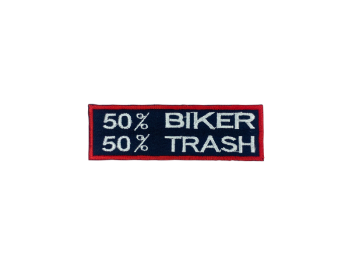 50% Biker 50% Trash - Patch  Mærke - Billede 3