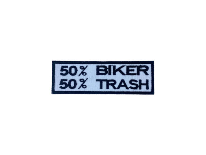 50% Biker 50% Trash - Patch  Mærke - Billede 4