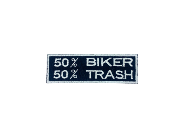 50% Biker 50% Trash - Patch  Mærke - Billede 5