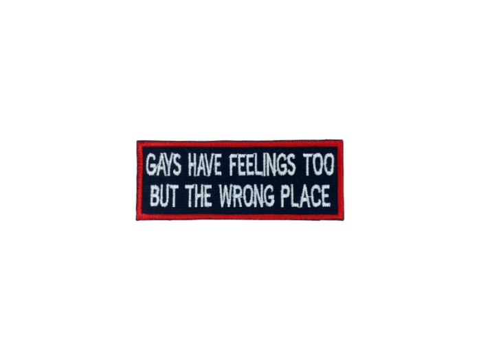 Gays have feelings too But the wrong place - Patch  Mærke - Billede 4