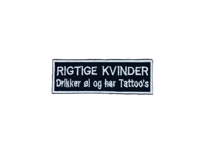 Rigtige kvinder drikker øl og har tattoos - Patch  Mærke