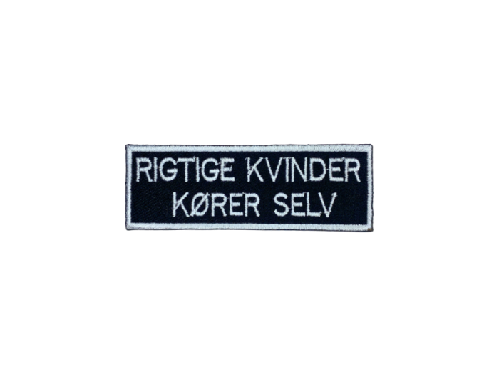 Rigtige kvinder kører selv - Patch  Mærke