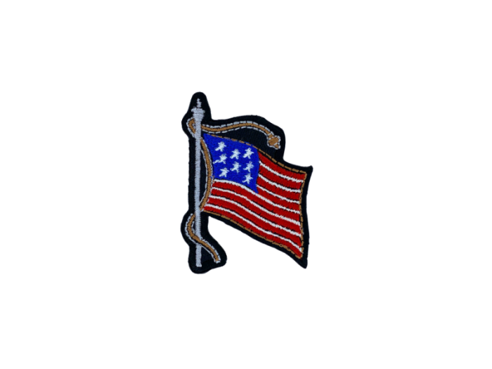 USA flag m reb - Patch Mærke