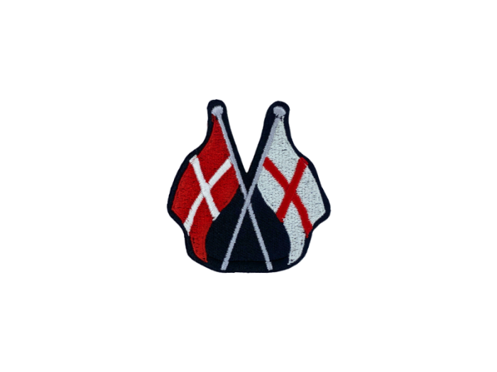 Dansk-Engelsk venskabsflag på kryds - Patch Mærke