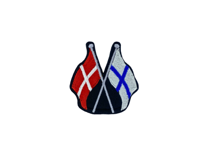 Dansk-Finsk venskabsflag på kryds - Patch Mærke