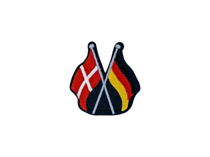 Dansk-Tysk venskabsflag på kryds - Patch Mærke