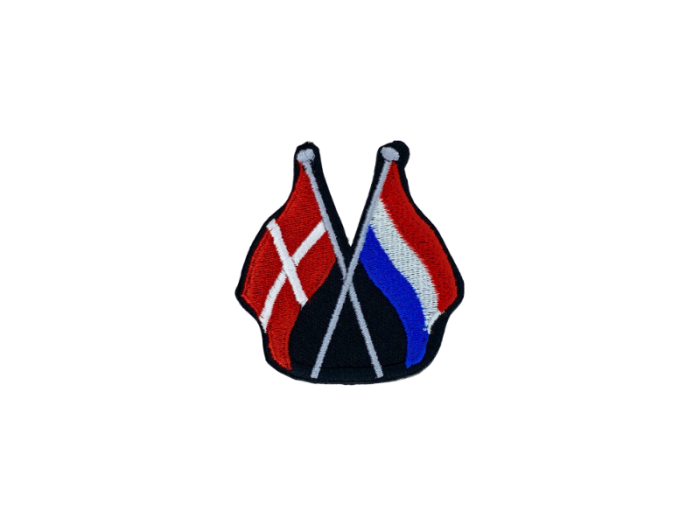 Dansk-Hollandsk venskabsflag på kryds - Patch Mærke