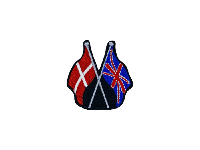 Dansk-Engelsk venskabsflag på kryds - Patch Mærke