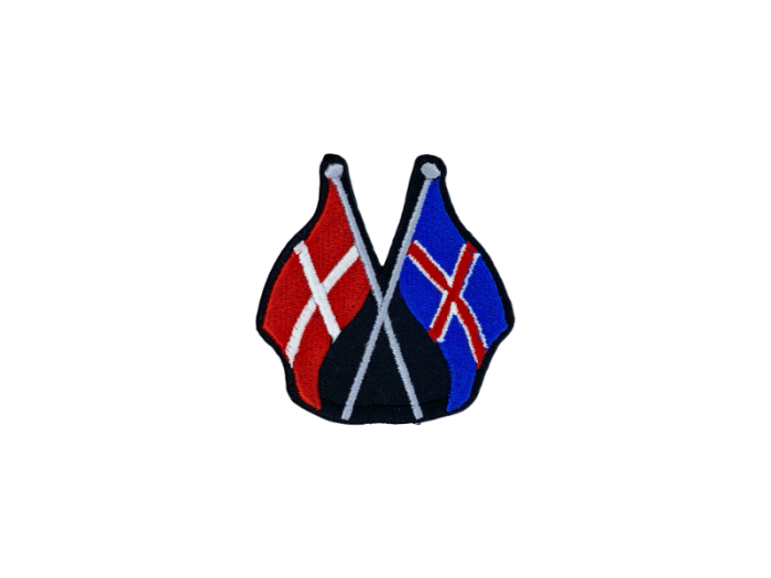 Dansk-Islandsk venskabsflag på kryds - Patch Mærke