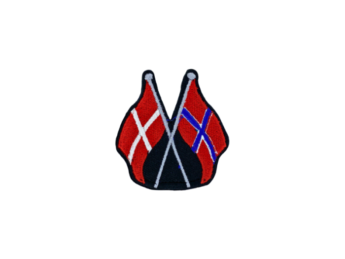 Dansk-Norsk venskabsflag på kryds - Patch Mærke