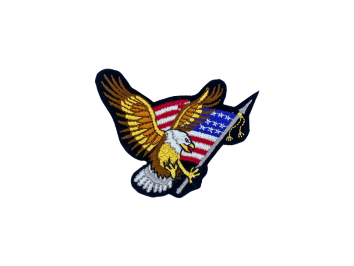 Ørn med USA flag  - Patch Mærke