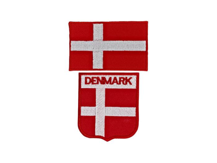 Danmark Dansk flag 2 pak - Patch Mærke