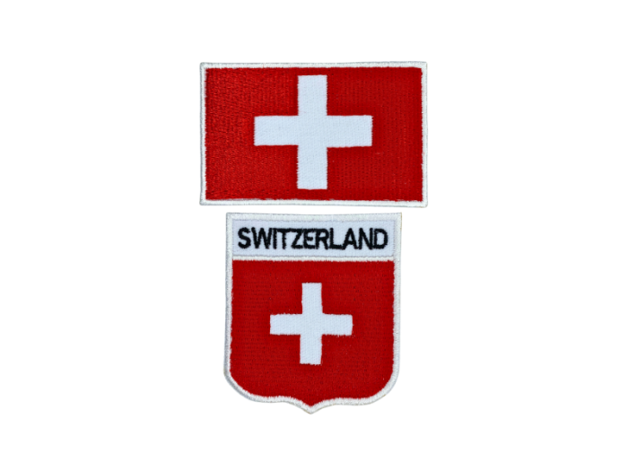Switzerland flag 2 pak - Patch Mærke