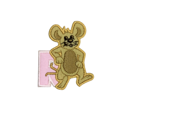 Mus med R - Patch Mærke