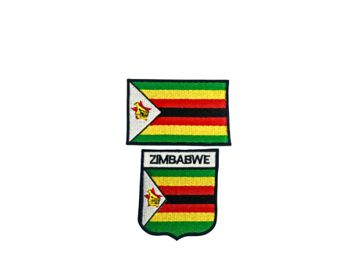Zimbabwe flag 2 pak - Patch Mærke