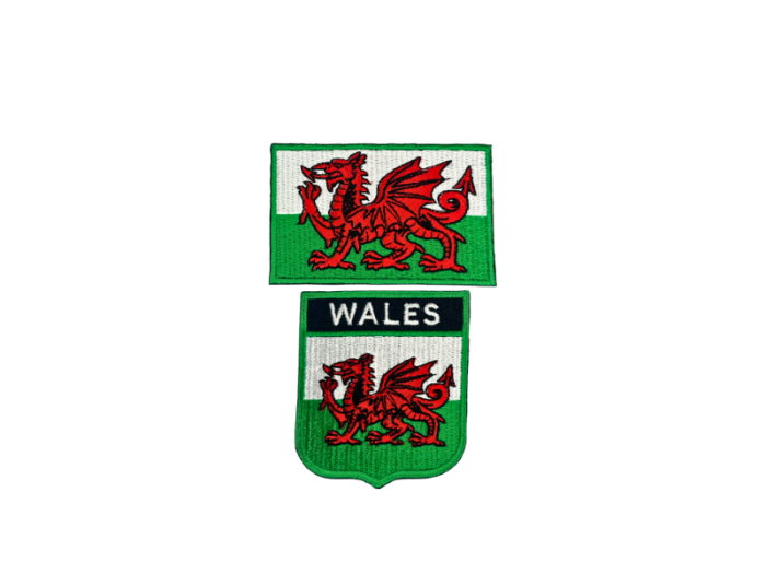 Wales flag 2 pak - Patch Mærke
