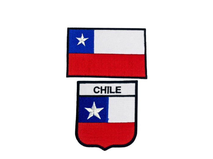 Chile flag 2 pak - Patch Mærke