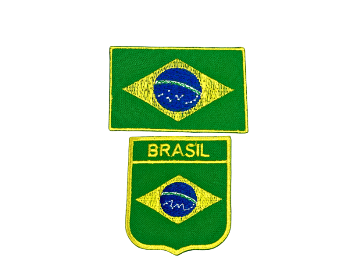 Brasil Brasiliansk flag 2 pak - Patch Mærke