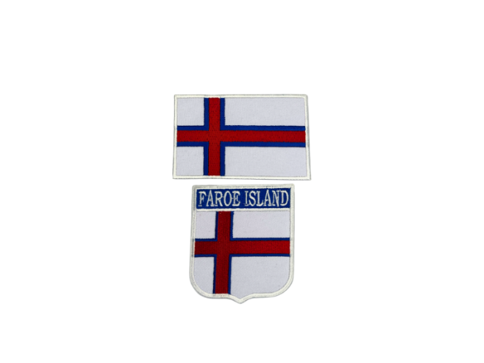 Faroe Island Færøerne flag 2 pak - Patch Mærke