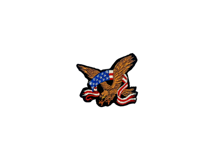 Ørn med USA flag - Patch Mærke