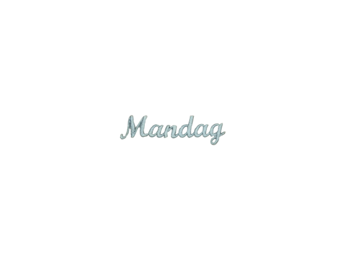 Mandag ( Tekst ) - Patch Mærke