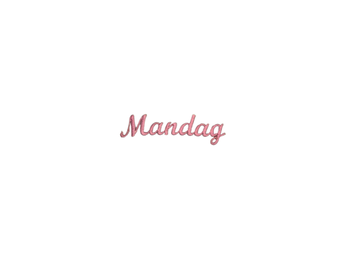 Mandag ( Tekst ) - Patch Mærke