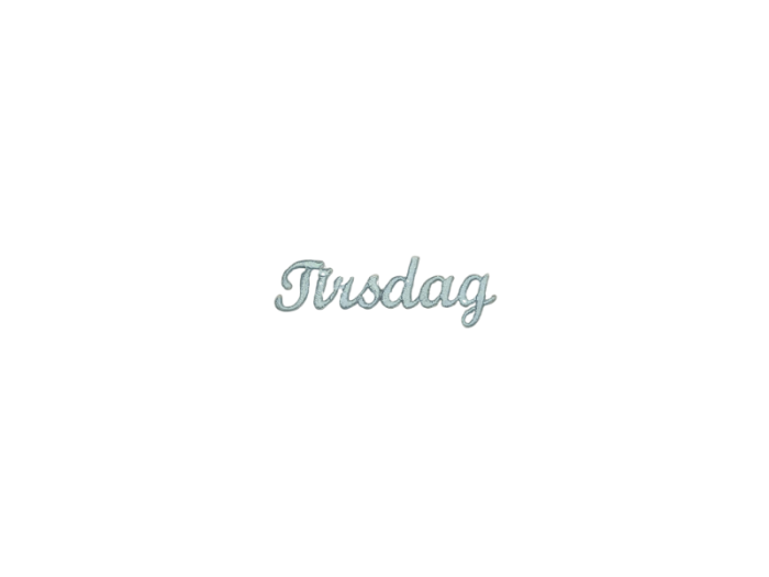 Tirsdag ( Tekst ) - Patch Mærke