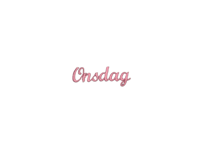 Onsdag ( Tekst ) - Patch Mærke