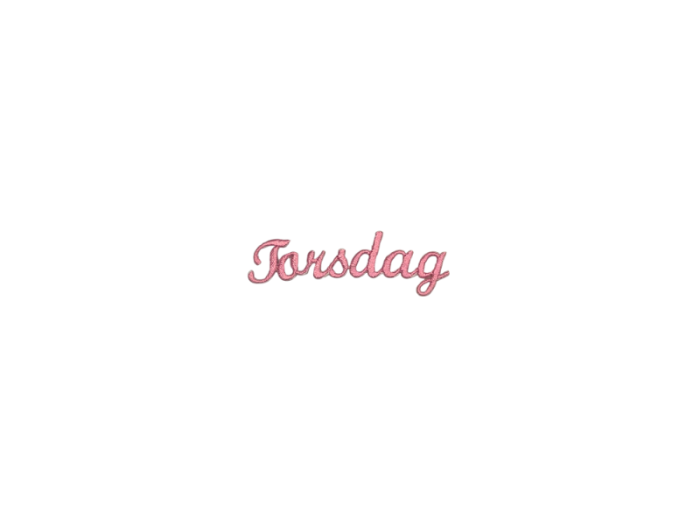 Torsdag ( Tekst ) - Patch Mærke