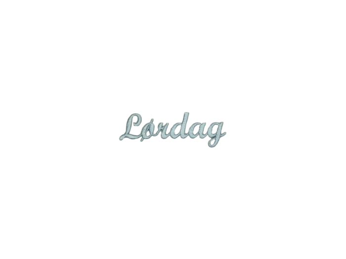 Lørdag ( Tekst ) - Patch Mærke