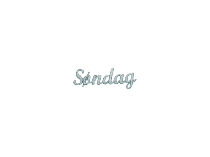 Søndag ( Tekst ) - Patch Mærke