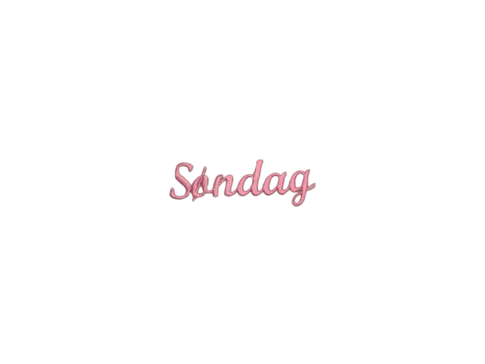 Søndag ( Tekst ) - Patch Mærke