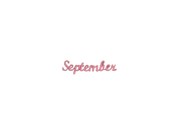 September ( Tekst ) - Patch Mærke