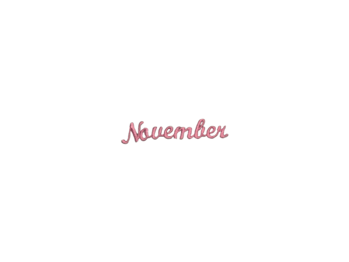November ( Tekst ) - Patch Mærke