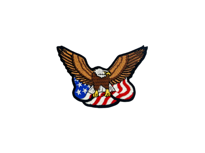 Ørn med USA flag 10cm - Patch Mærke