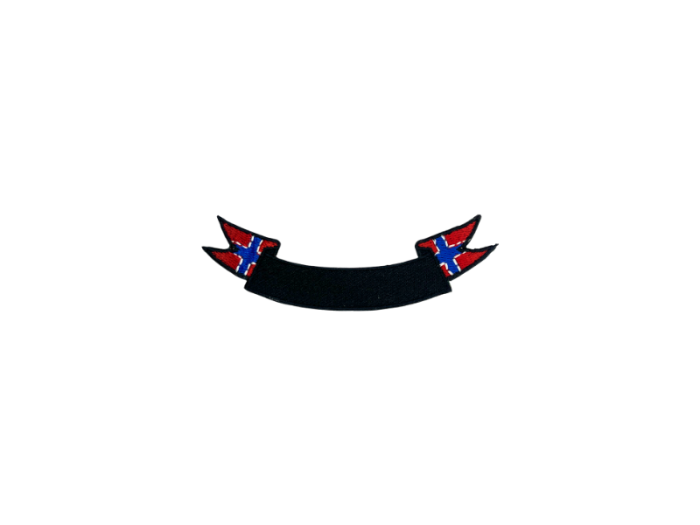 Norge lille bue Flag med eget navn - Patch Mærke