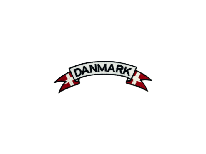 Danmark lille bue Flag  - Patch Mærke