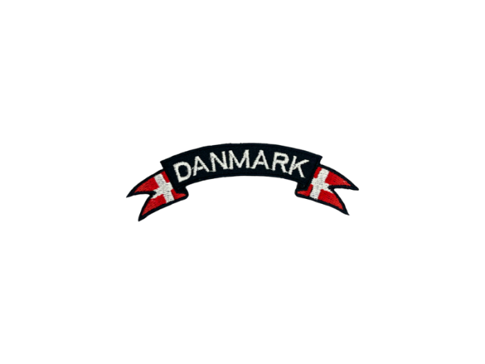 Danmark lille bue Flag  - Patch Mærke
