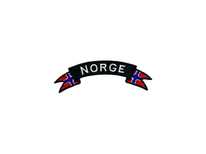 Norge lille bue Flag - Patch Mærke