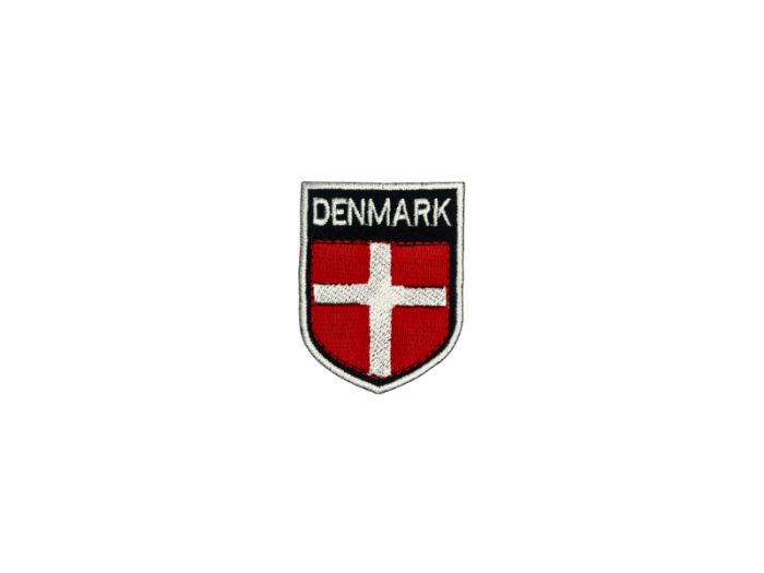 Danmark Flag Skjold 6cm høj - Patch Mærke