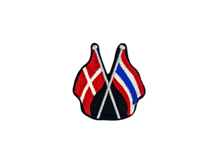 Dansk-Thai venskabsflag på kryds - Patch Mærke