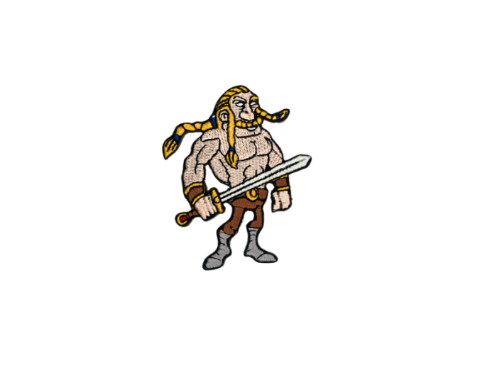 Viking med Sværd - Patch Mærke