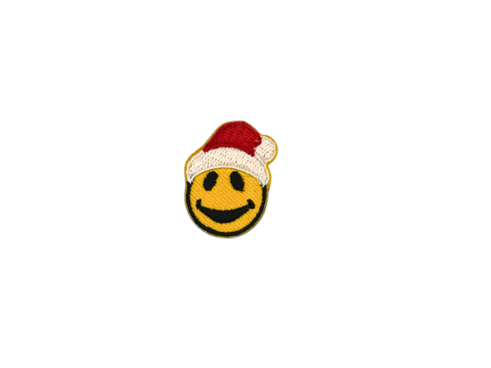 Smiley med Nissehue - Patch Mærke