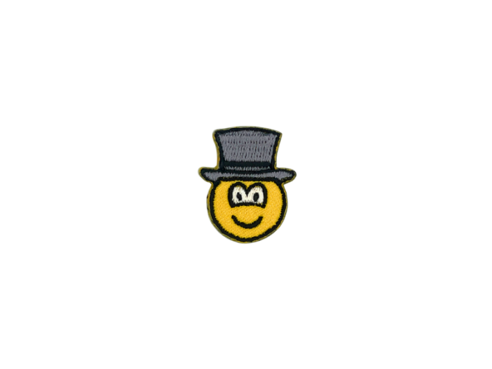 Smiley Høj Hat - Patch Mærke