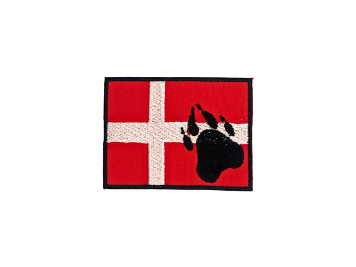Danmark Flag med pote - Patch Mærke