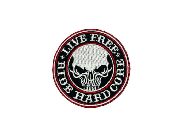 Live Free Ride Hardcore - Patch Mærke
