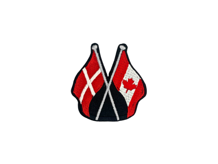 Danmark-Canada venskabsflag på kryds - Patch Mærke