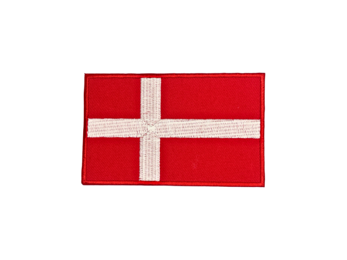 Danmark Flag Dannebrog aflang 12cm - Patch Mærke