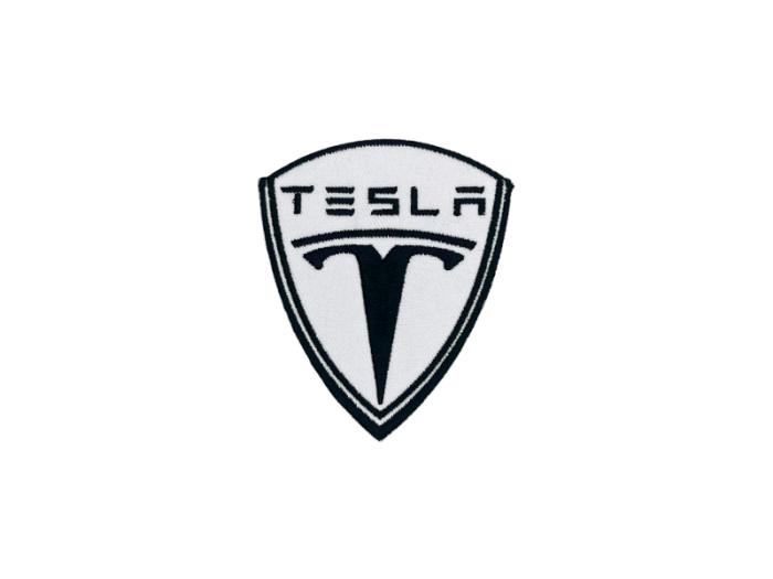 Tesla Logo 8cm høj Emblem - Patch Mærke